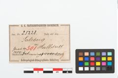Etikett zu Bronzebuckelarmreif (NHMW-PRAE-025228)